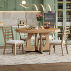 5-Piece Vintage Dining Set with Extendable Table & 4 Chairs