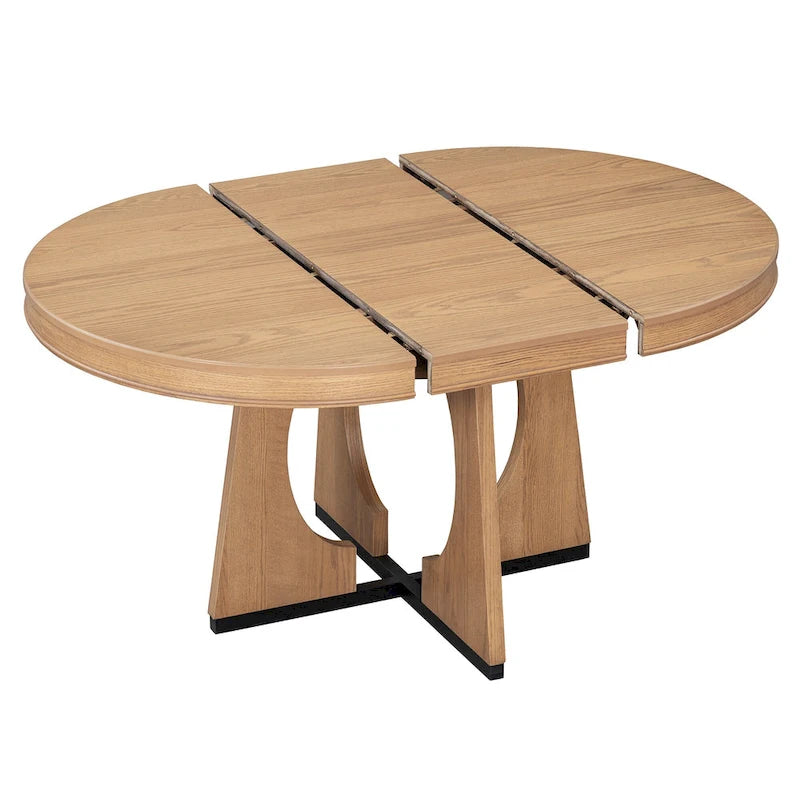 5-Piece Vintage Dining Set with Extendable Table & 4 Chairs