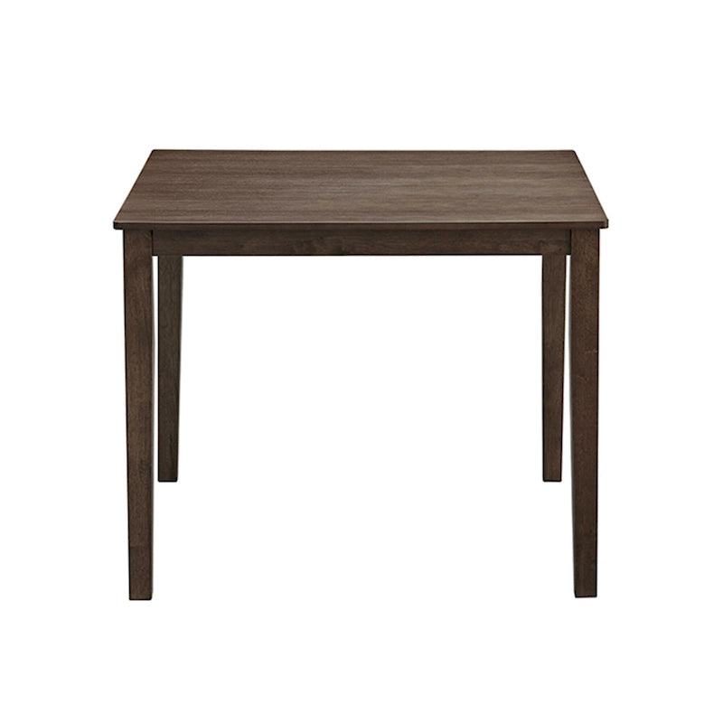 Modern 5-Piece Dining Set with Square Table & 4 Slat Back Upholstered Chairs