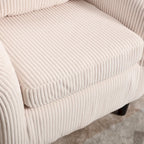Modern 24.8 Upholstered Barrel Chair with Wood Legs and Pillows for Living Room