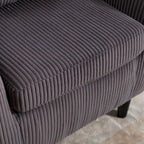 Modern 24.8 Upholstered Barrel Chair with Wood Legs and Pillows for Living Room