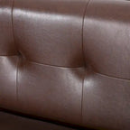 Modern 80.75 Button Tufted 3-seater Sofa with Wood Legs for Living Room