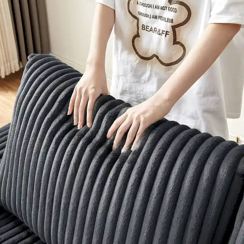 Dark Grey 71 Fabric Loveseat Sofa with Square Storage Armrest and USB port for Living Room