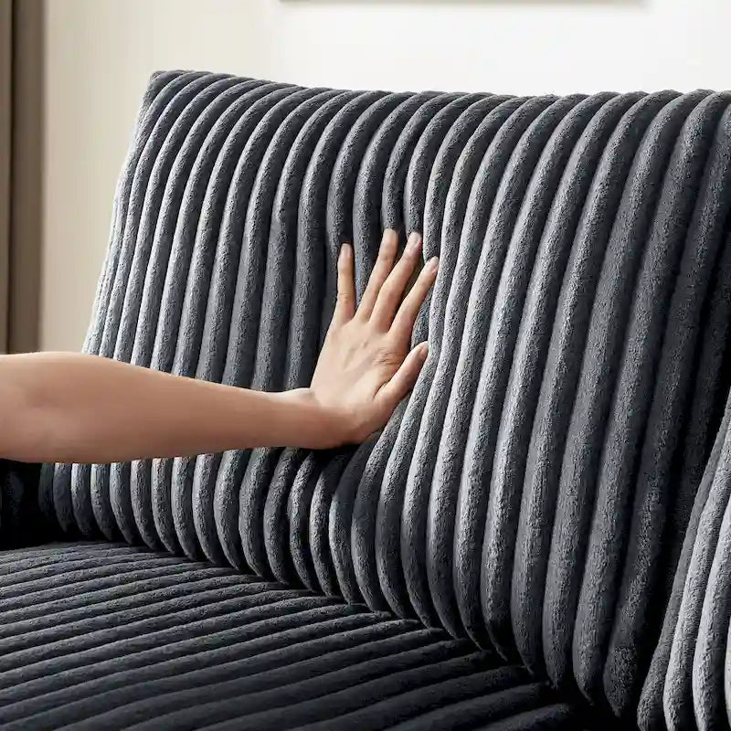 Dark Grey 71 Fabric Loveseat Sofa with Square Storage Armrest and USB port for Living Room