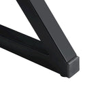 47 Modern Rectangular Coffee Table with Sintered Stone Tabletop and X-shaped Metal Legs