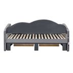 Twin Cloud Velvet Daybed with Trundle, Drawers, and USB
