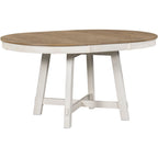 5-Piece Wooden Dining Table Set with Extendable Round Table & 4 Chairs