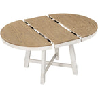 5-Piece Wooden Dining Table Set with Extendable Round Table & 4 Chairs