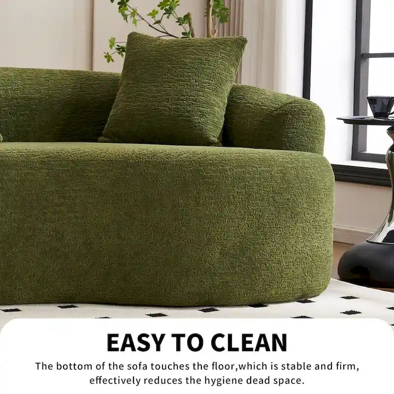 Luxury Chenille Fabric Sofa,4 Seater Modular Curved Sectional Couch