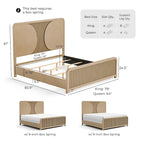 Furniture of America Adrienne Modern Rustic Solid Wood Fluting Panel Bed