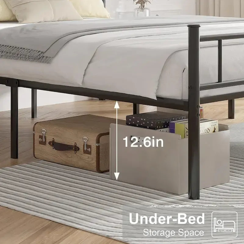 Metal Bed Frame with Headboard and Footboard- Twin/Full/Queen Size Bed