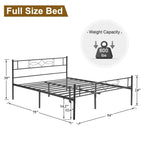 Metal Bed Frame with Headboard and Footboard- Twin/Full/Queen Size Bed