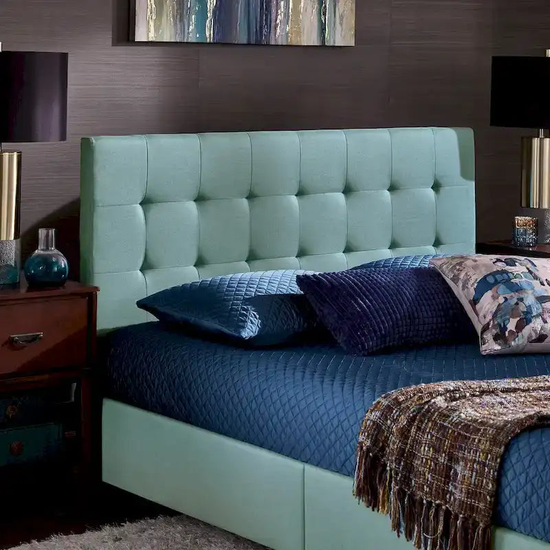 Linen Tufted Queen Platform Bed