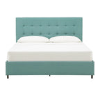 Linen Tufted Queen Platform Bed