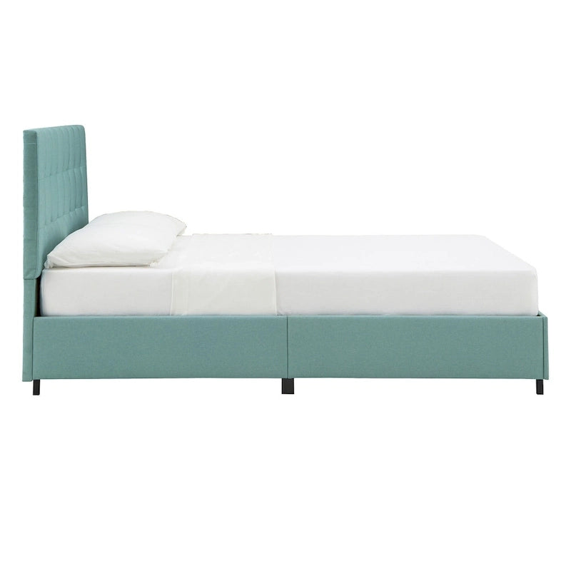 Linen Tufted Queen Platform Bed