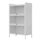 Pantry Storage Cabinet with Doors and Retractable Doors