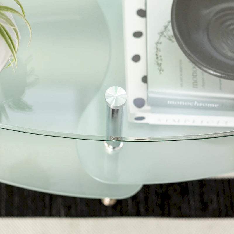 Middlebrook Toston Modern Frosted Glass 38 Coffee Table
