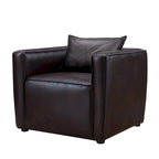 Jier Modern Breathable Vinyl Padded Accent Chair by Furniture of America