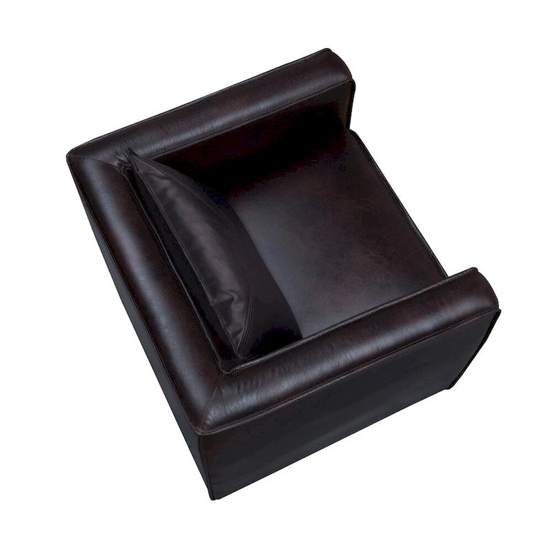 Jier Modern Breathable Vinyl Padded Accent Chair by Furniture of America