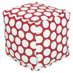 Majestic Home Goods Large Polka Dot Indoor Ottoman Pouf Cube - Small