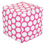 Majestic Home Goods Large Polka Dot Indoor Ottoman Pouf Cube - Small