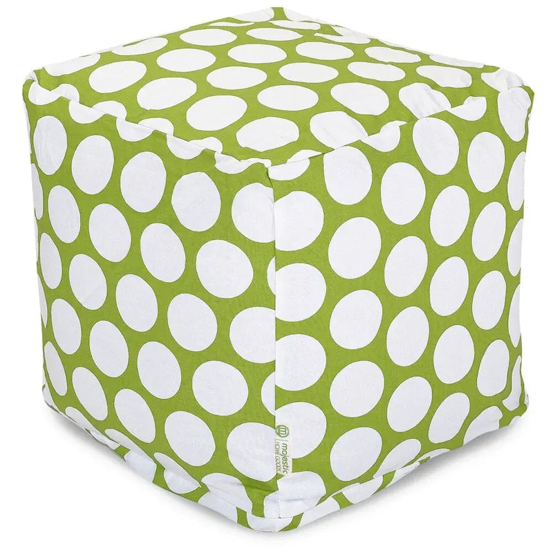Majestic Home Goods Large Polka Dot Indoor Ottoman Pouf Cube - Small