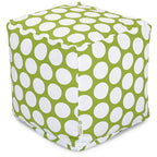 Majestic Home Goods Large Polka Dot Indoor Ottoman Pouf Cube - Small