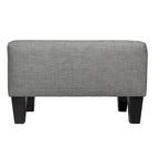 MJL Furniture MAX Squared Decorative Button Tufted Upholstered Grey Firm Ottoman