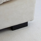 89 Modern Section Sofa with Arms Velvet Fabric Sofa For Living Room