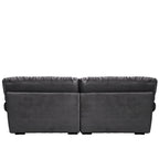 89 Modern Section Sofa with Arms Velvet Fabric Sofa For Living Room