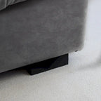 89 Modern Section Sofa with Arms Velvet Fabric Sofa For Living Room