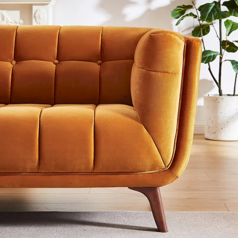 Modern Chesterfield Velvet Living Room Couch