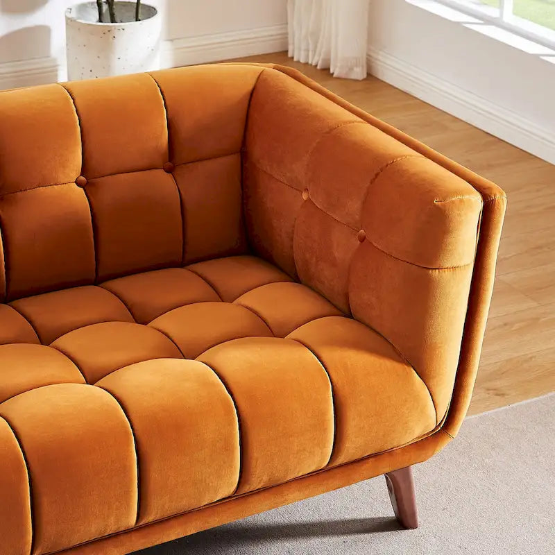 Modern Chesterfield Velvet Living Room Couch
