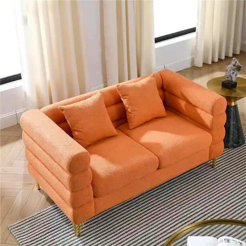 Oversized 2 Seater Sectional Sofa, Living Room Fabric Sectional Sofa