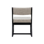 Clyde Solid Wood Black Sled Base Accent Chair