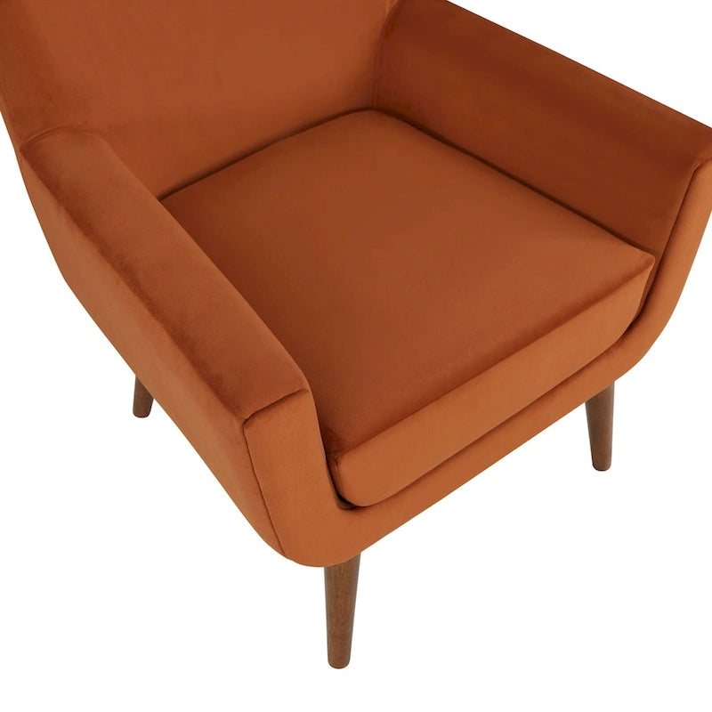 Mid-Century Velvet Arm Chair