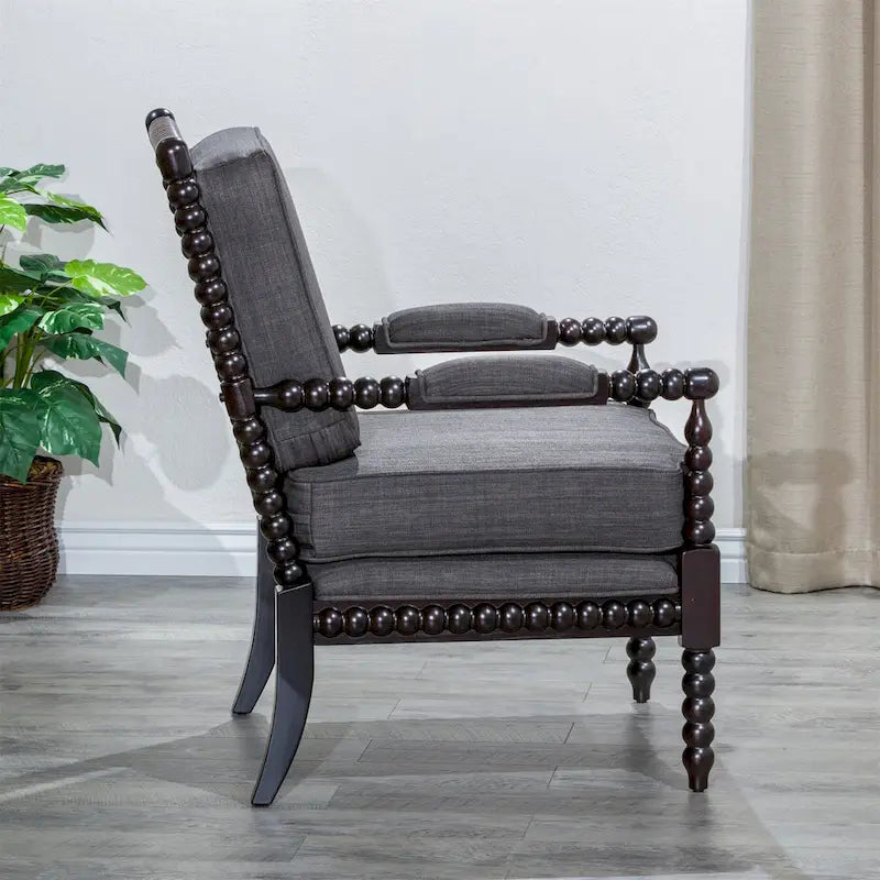 Spindle Fabric Arm Chair