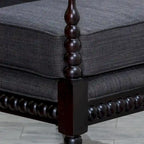 Spindle Fabric Arm Chair