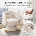 Ouyessir 360 Degree Modern Swivel Cuddle Barrel Sofa Chairs