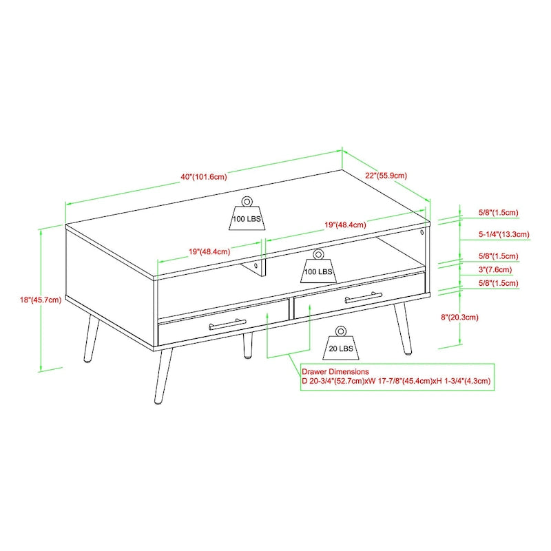 Middlebrook Contemporary Coffee Table