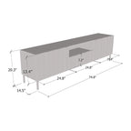 Elegante 01 75 TV Stand