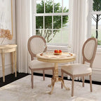 Butler Traditional Round Wooden Pedestal Table in Plantation Cherry Finish - Dark Brown