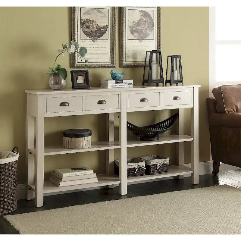 72 Console Table with 4 Drawers