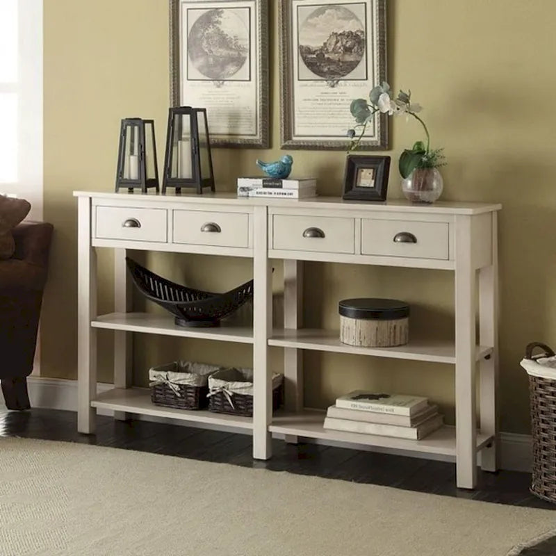 72 Console Table with 4 Drawers