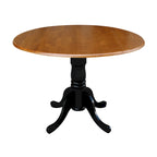 42 in. Drop Leaf Table with 4 Cross Back Dining Chairs - 5 Piece Set