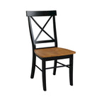 42 in. Drop Leaf Table with 4 Cross Back Dining Chairs - 5 Piece Set