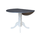 42 in. Drop Leaf Table with 4 Cross Back Dining Chairs - 5 Piece Set