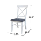 42 in. Drop Leaf Table with 4 Cross Back Dining Chairs - 5 Piece Set