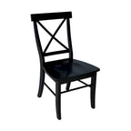42 in. Drop Leaf Table with 4 Cross Back Dining Chairs - 5 Piece Set
