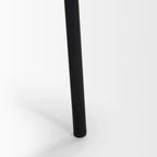 Brently Dining Chair w/ Cream Boucle Fabric & Matte Black Metal Legs